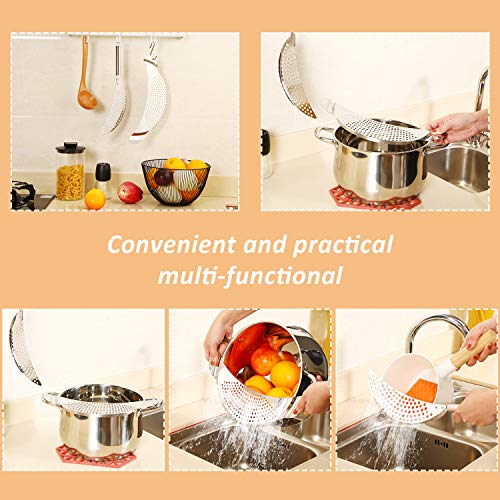Pasta draining with Boao stainless steel pot strainer