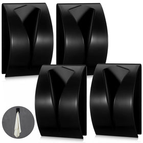 Boao self-adhesive towel hooks, four-piece set, offer sturdy stainless steel grip for tidy kitchens.