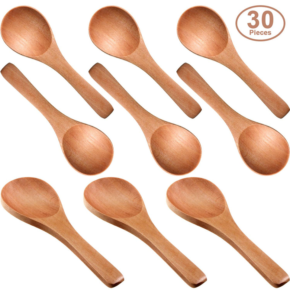 Boao small wooden spoons for jar spoons, precise condiment portions.