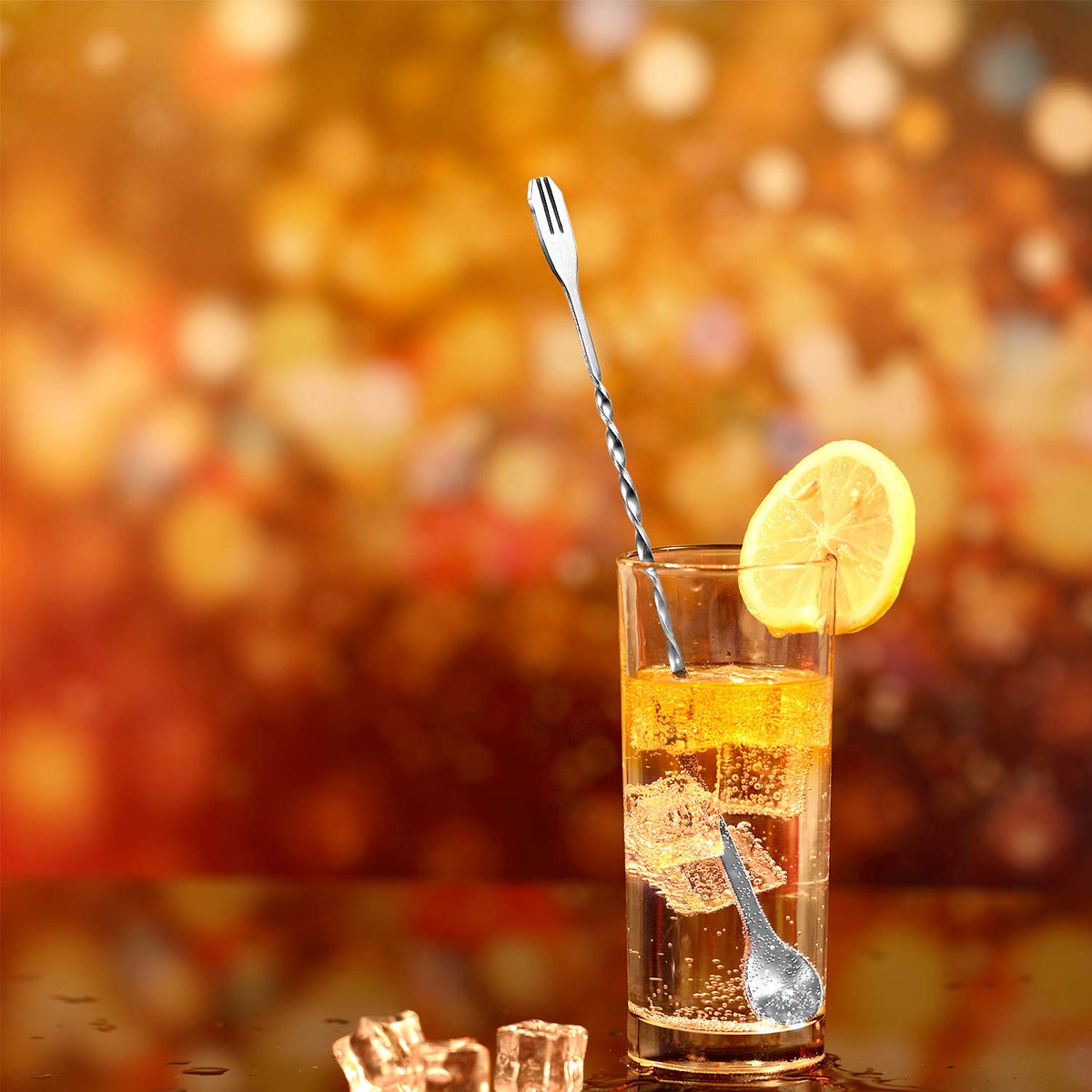 Boao stainless steel cocktail spoon with durable finish.