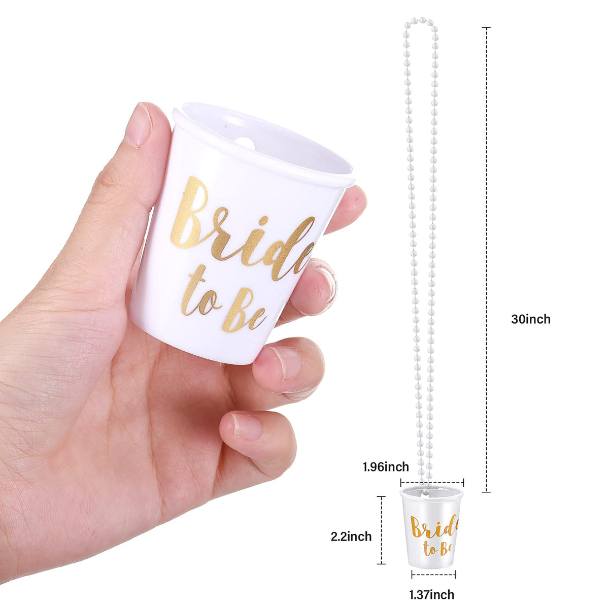 Boao team bride shot glasses in black, ideal for festive bachelorette decor.