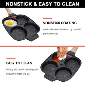 Bobikuke aluminium egg pan offers even heat distribution for thorough cooking