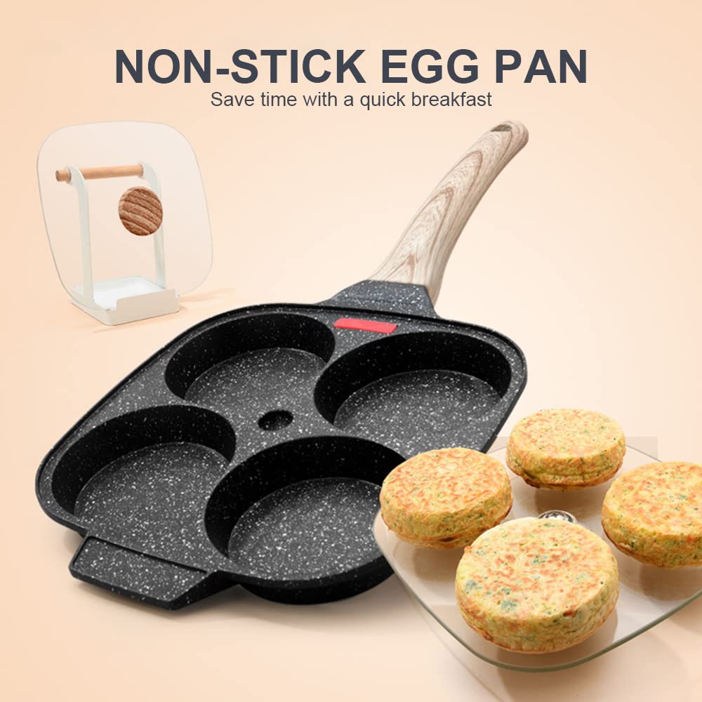 Bobikuke egg pan with nonstick marble coating for easy cleaning