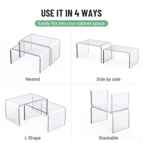 Bobomoment clear shelf organizer doubles as a desk storage solution
