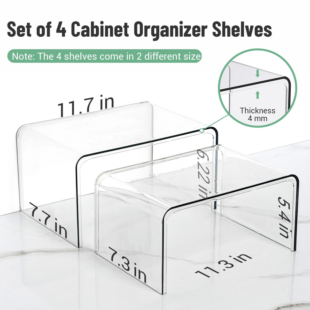 Bobomoment clear shelf organizer in pantry storing jars and cups neatly