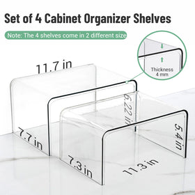 Bobomoment clear shelf organizer in pantry storing jars and cups neatly