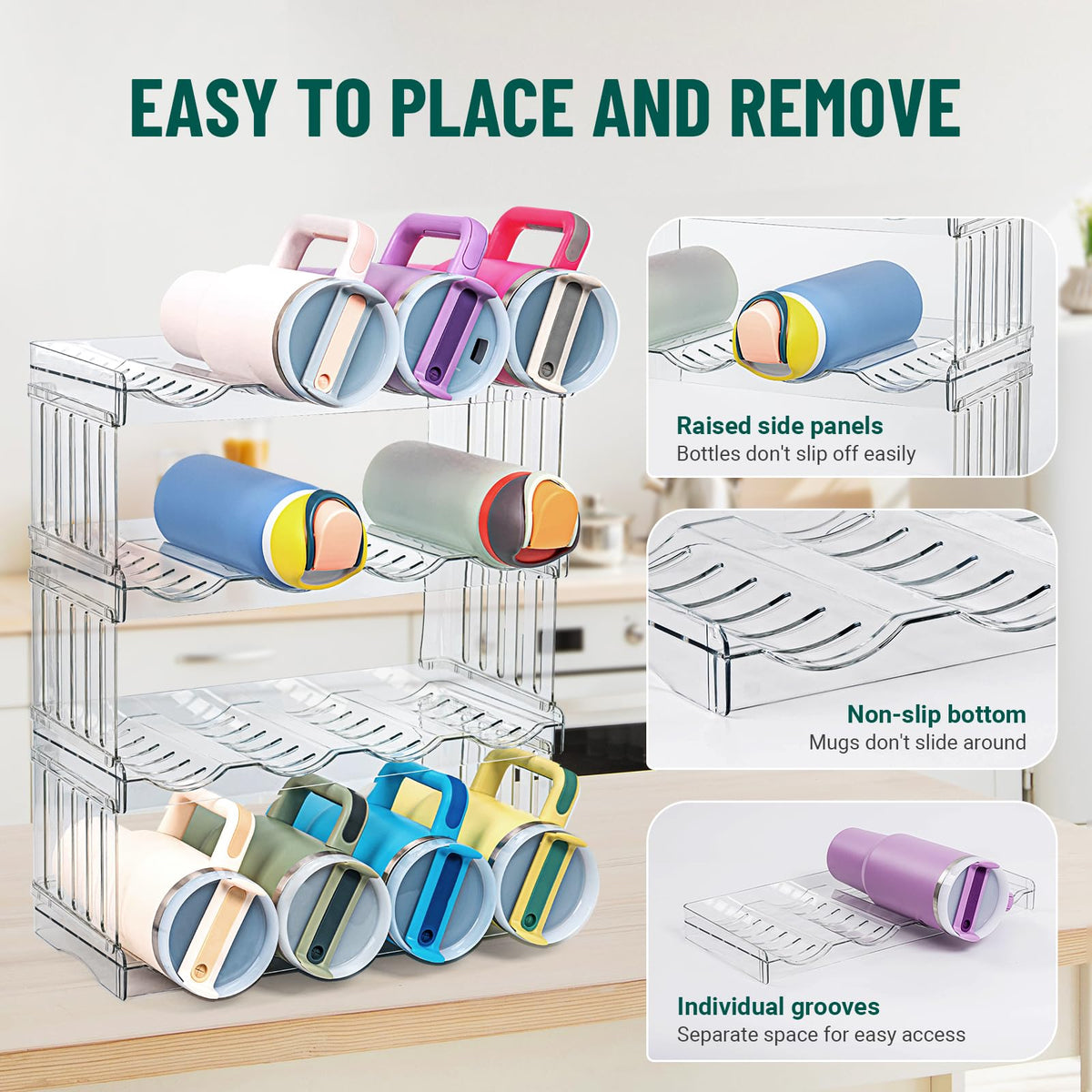 Bobomoment easy tool-free assembly quickly expands cabinet space.