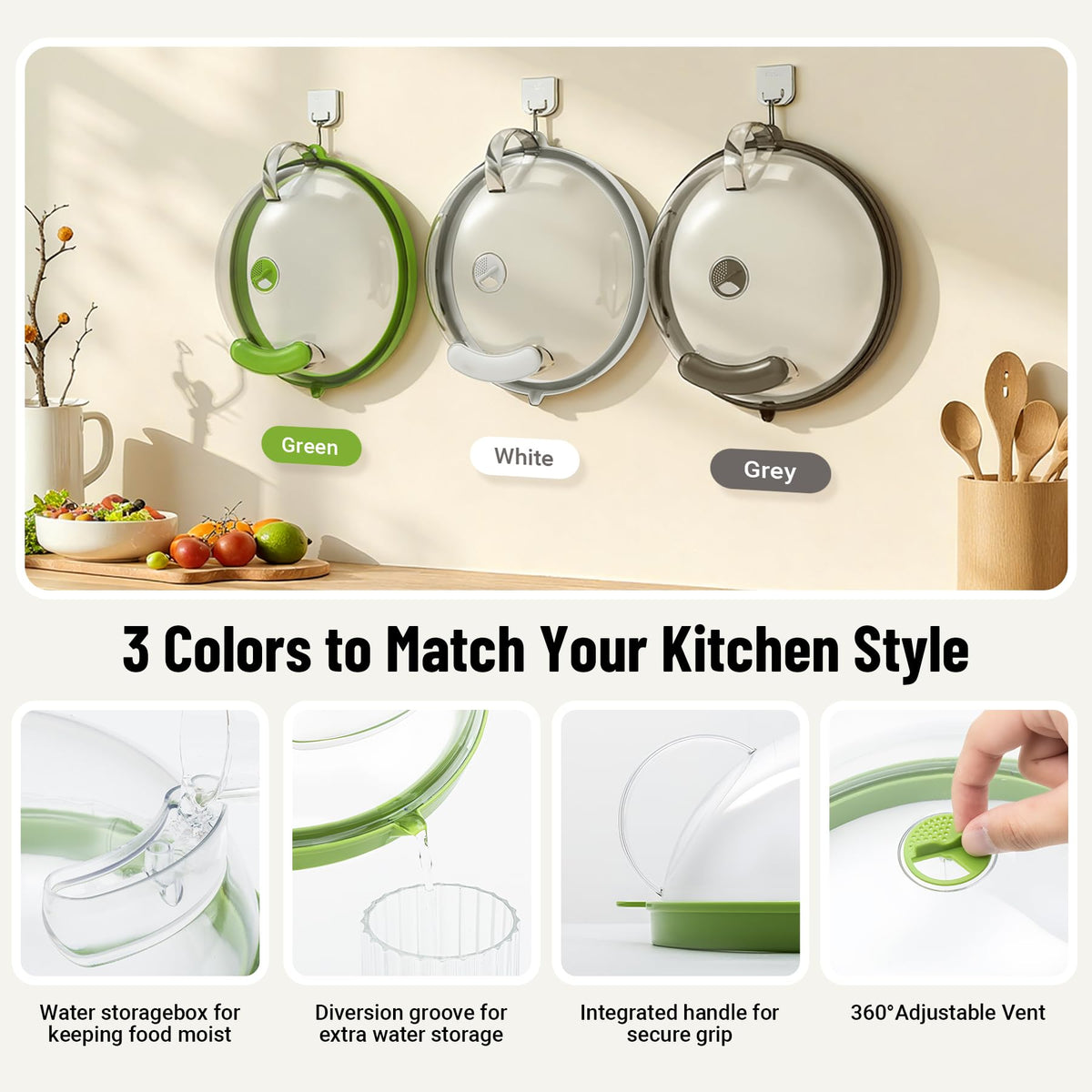 Bobomoment heat-resistant handle provides safe, easy lifting of hot portions.
