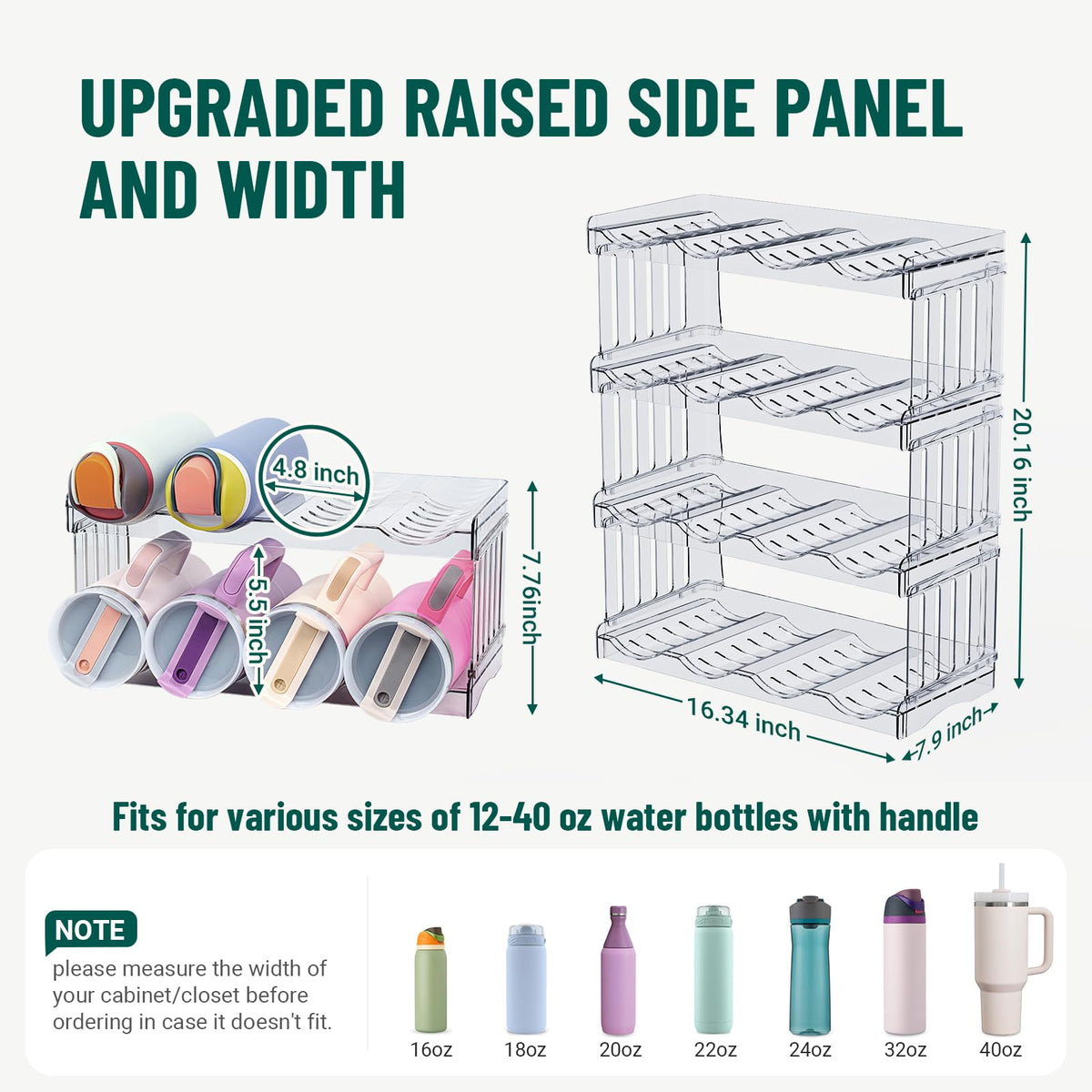 Bobomoment PET material shelf detail, sturdy and translucent for clear visibility.