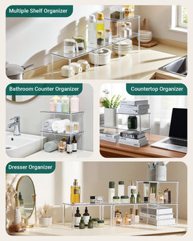 Bobomoment clear spice rack highlights vertical organization on kitchen shelves