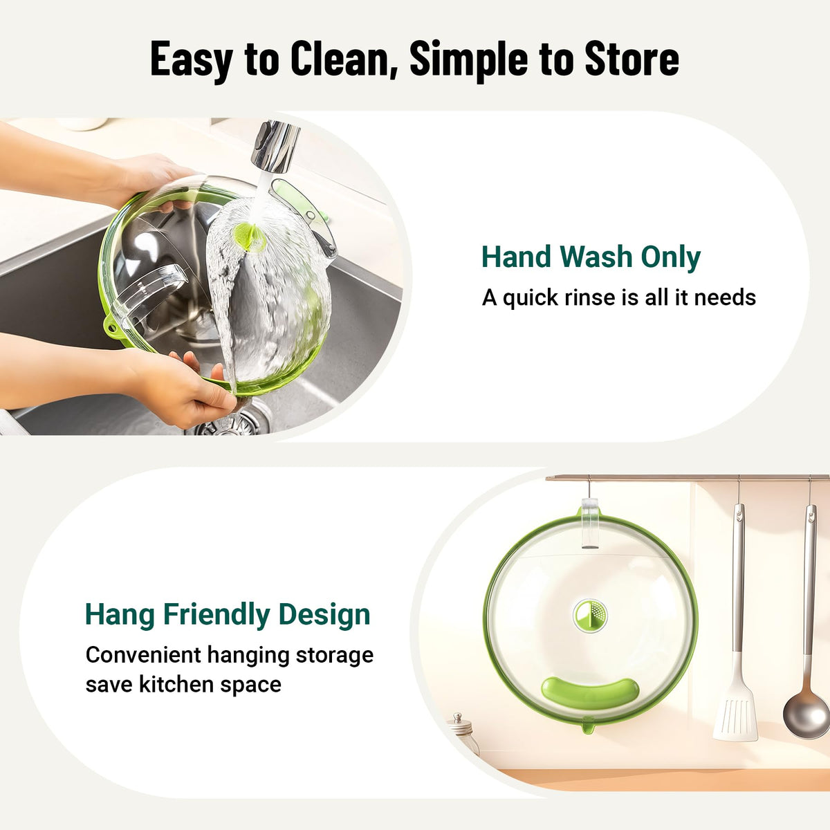 Bobomoment wall-hanging hole allows simple storage in small kitchens.