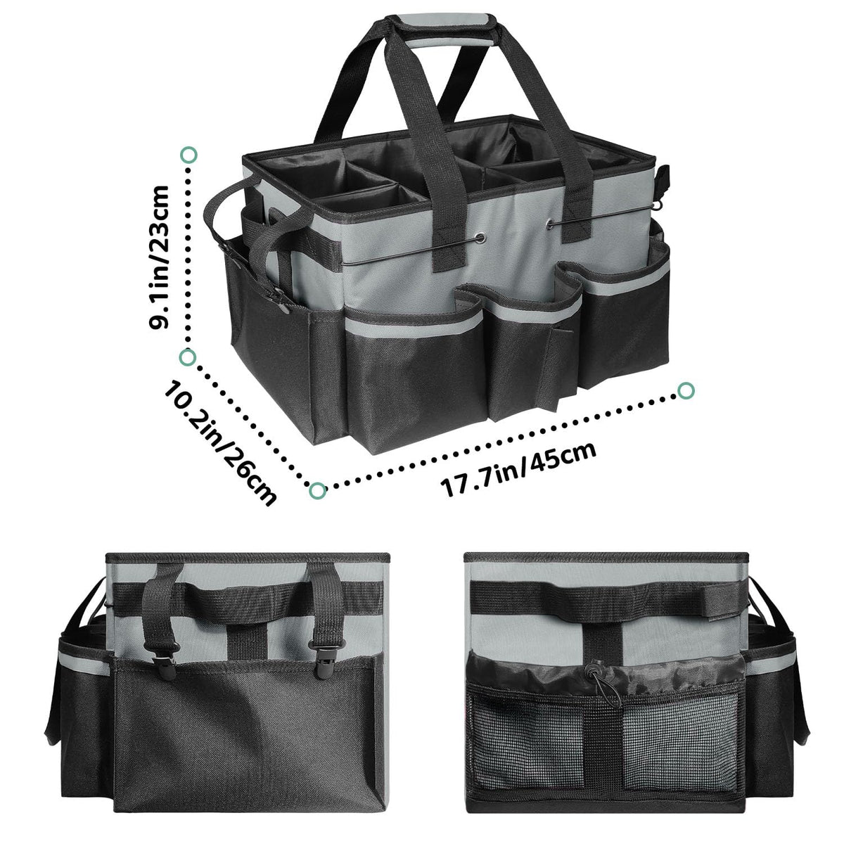 Two large side pockets hold tall bottles for flexible storage.