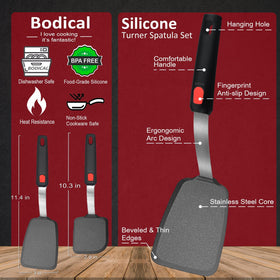 BodiCal small spatula turner for delicate foods and omelets.