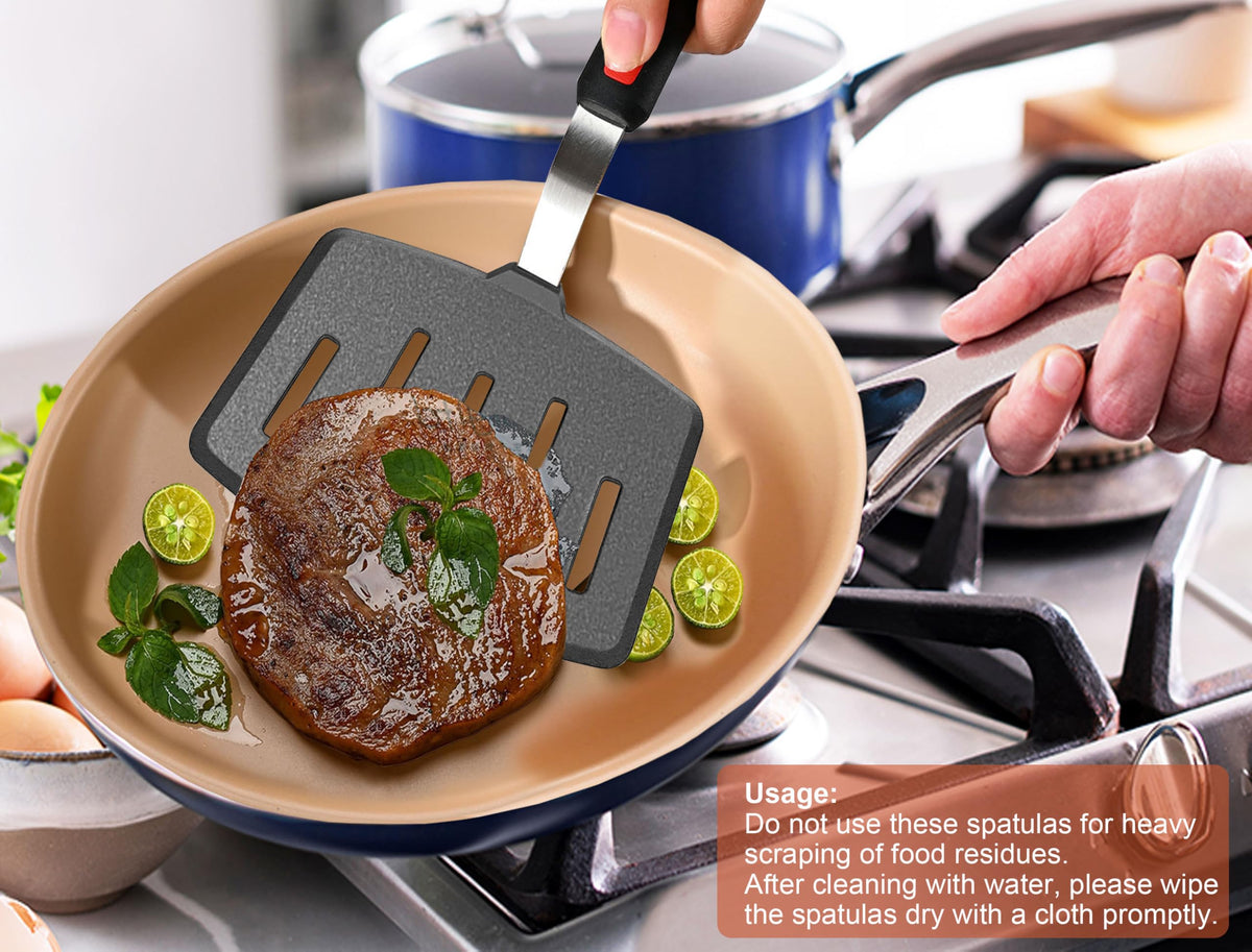 BodiCal silicone spatulas withstand up to 600F for high-heat cooking.