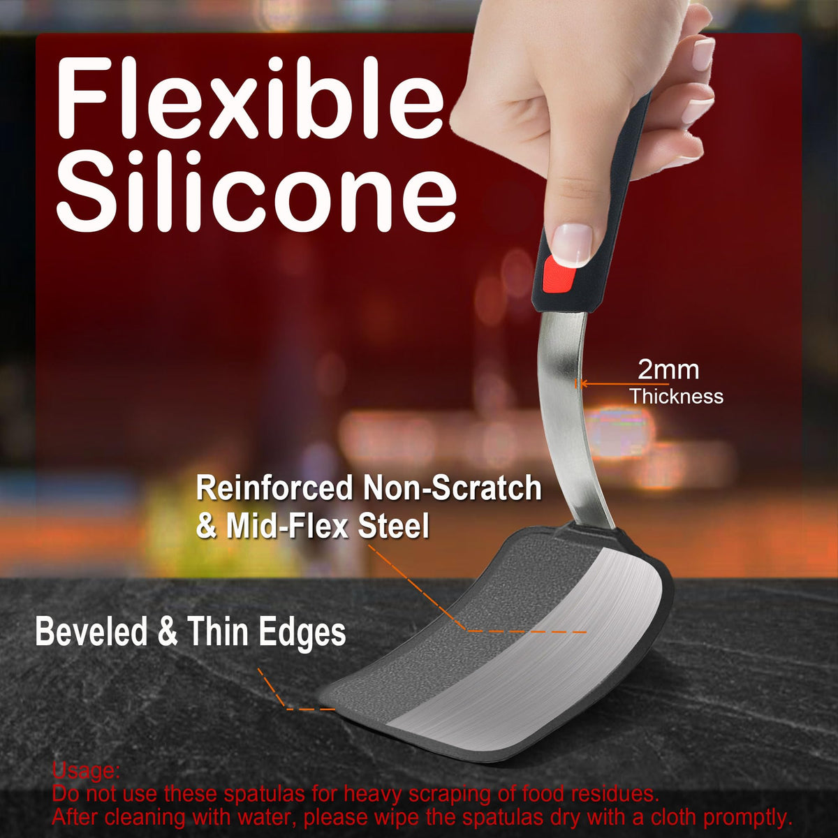 BodiCal soft grip heat-resistant handle offers comfortable, secure use.