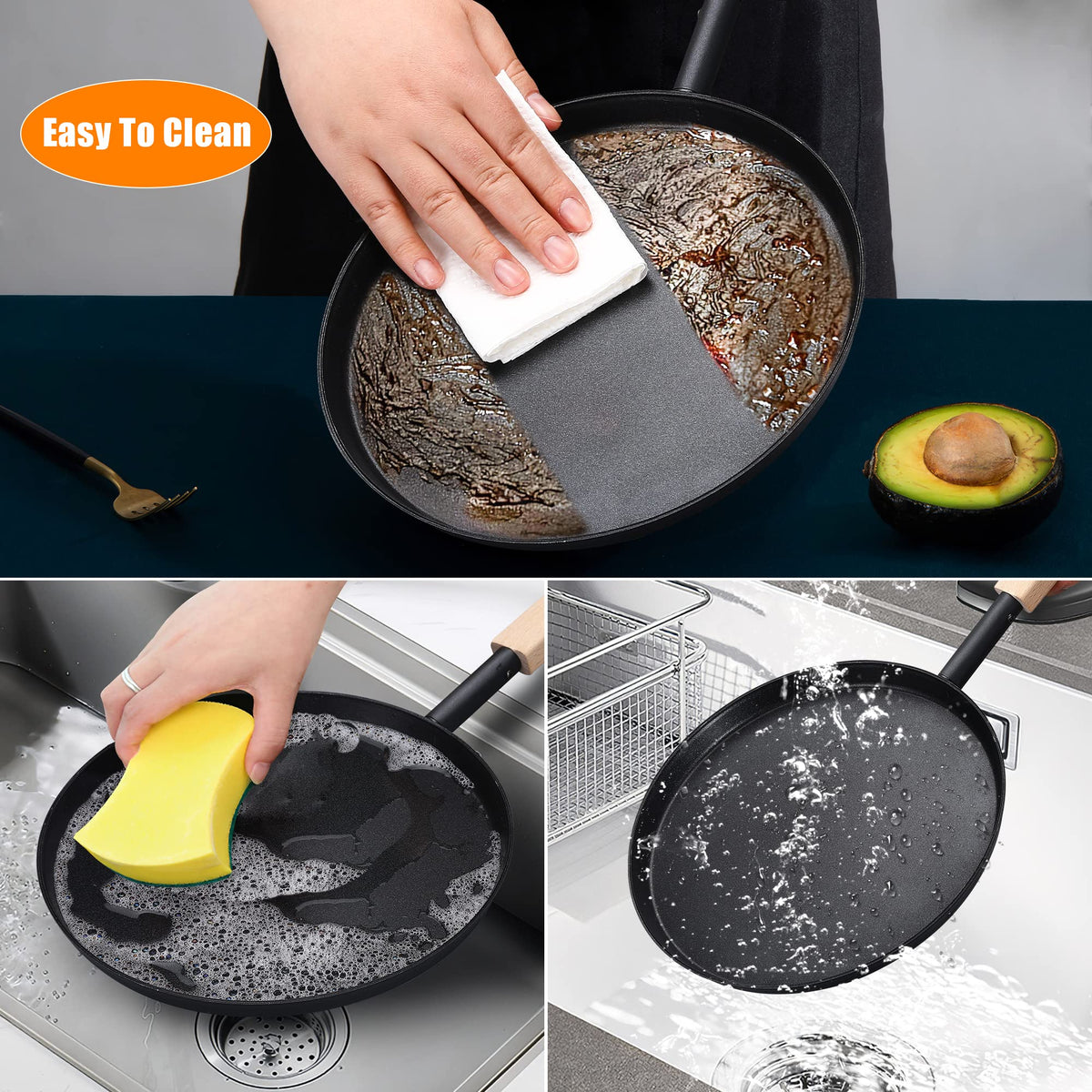 bodkar aluminum surface delivers fast, even heating for crepes and eggs.