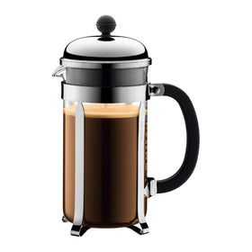 Bodum spare carafe side view, durable borosilicate glass for reliable heat resistance