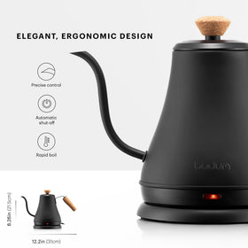Bodum Bistro cordless electric kettle is easy to move while brewing.