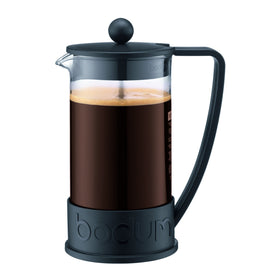 Bodum Brazil French Press carafe in borosilicate glass preserves flavor and heats evenly.