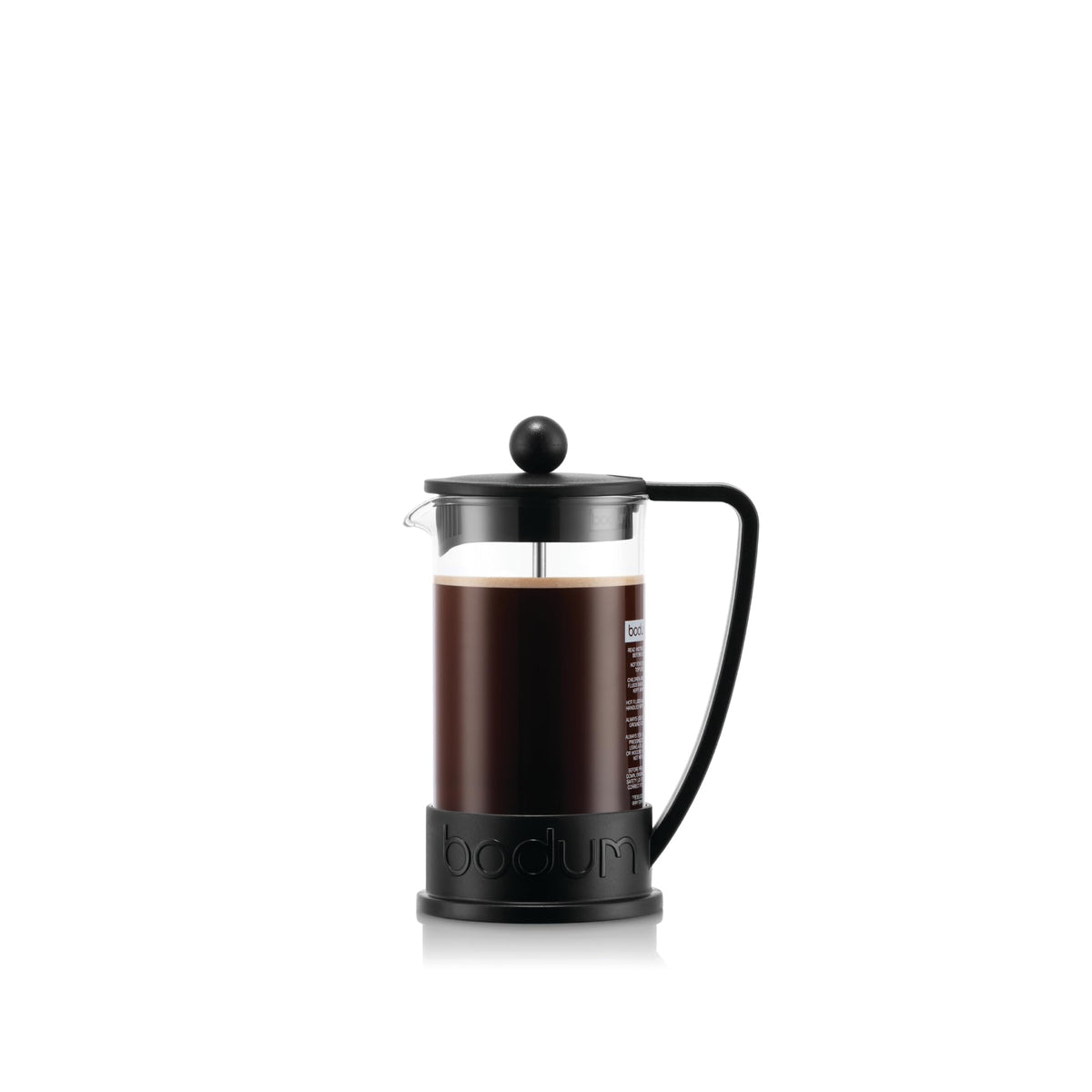 Bodum Brazil French Press ergonomic handle and lid for easy use.