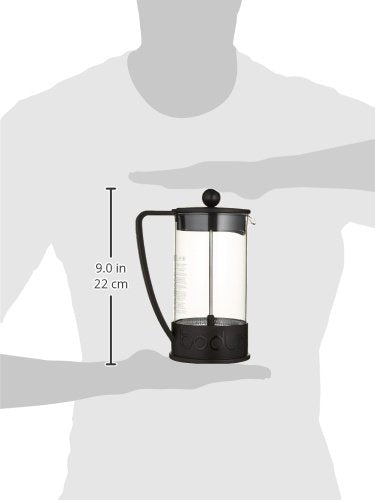 Bodum Brazil French Press stainless steel plunger prevents grounds escaping for a clean pour.