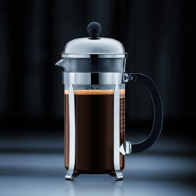 Warm morning ritual with Bodum Chambord shown as a cozy start to coffee.
