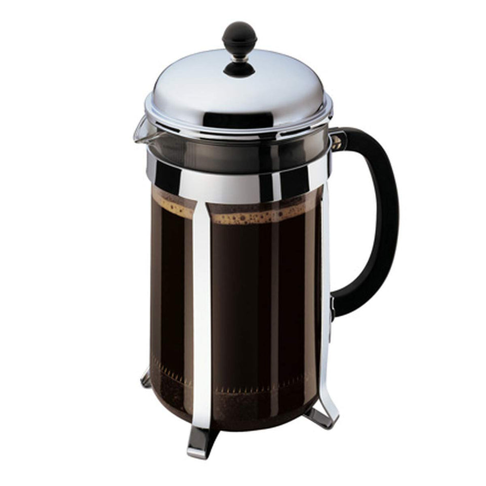 Bodum Chambord 51oz glass carafe with heat-resistant design for durability