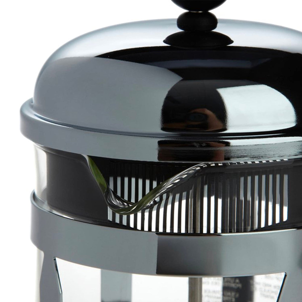 Bodum Chambord stainless steel frame closeup, durable construction for daily use.