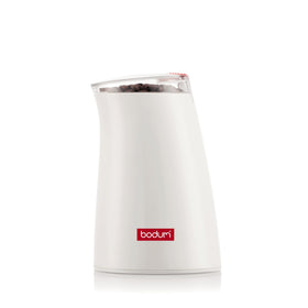 Bodum C-Mill white grinder with compact design for quick grounds.