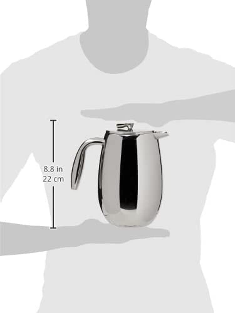 Bodum Columbia double-wall stainless steel construction keeps beverages hot longer.