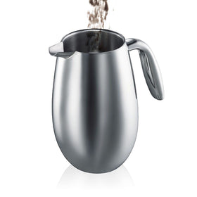 Bodum Columbia Thermal French Press chrome handle designed for comfortable pouring