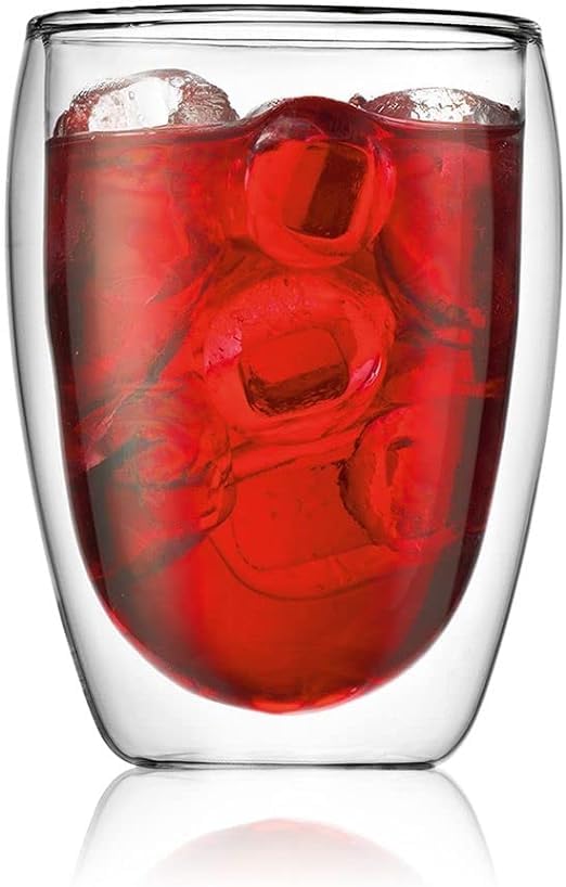 Bodum Pavina microwave-safe glass ready for reheating