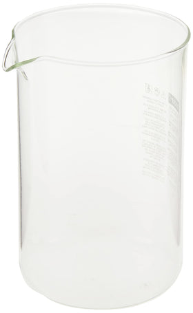 Bodum spare carafe for 12-cup French press, easy replacement for smooth brewing.