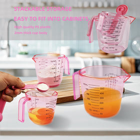 BOEYAA pink spoons 1.25ml for precise quarter teaspoon additions
