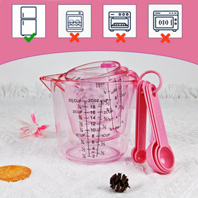 BOEYAA pink spoons 5ml for quick teaspoon-level seasoning