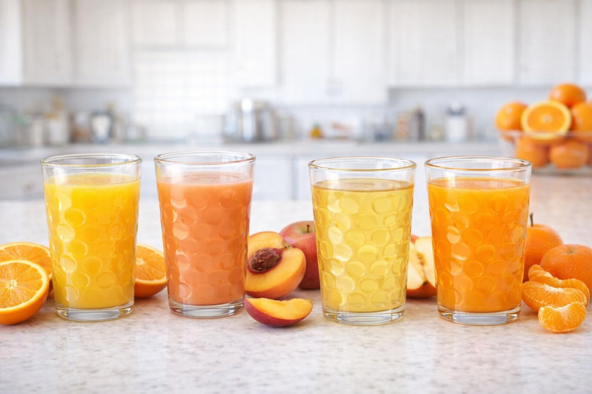 BOHEM'S four-piece glass tumbler set, clear and versatile for home use.