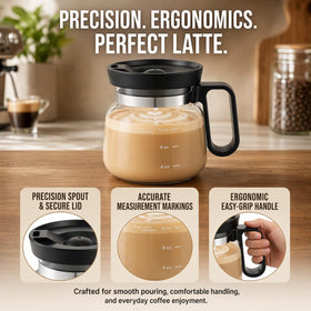 Bohodiy heat-resistant clear travel mug ready for hot or iced drinks.