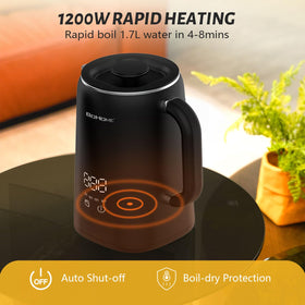 BOHOME kettle with smart memory recalling last settings for easy return.