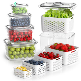 Boichu fridge fruit storage containers with clear lids preserve freshness