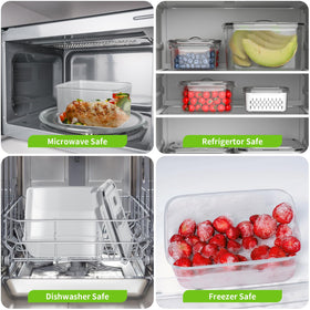 Boichu stackable design saves space in fridge and pantry
