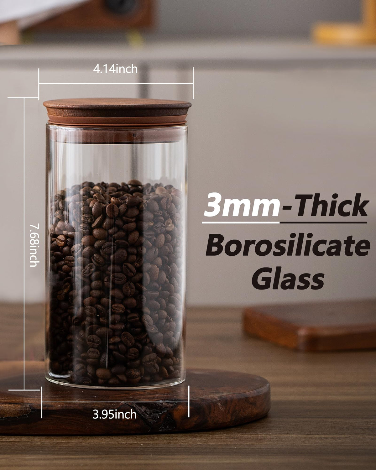BOILMERIT two-pack coffee jar set keeps beans organized on the counter.