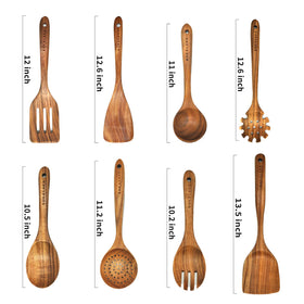 BOKALAKA teak frying-spatula ideal for flipping in nonstick pans.