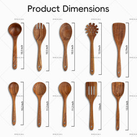 BOKALAKA teak slotted spatula drains liquids while cooking.