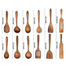 BOKALAKA teak slotted spoon for stirring and draining