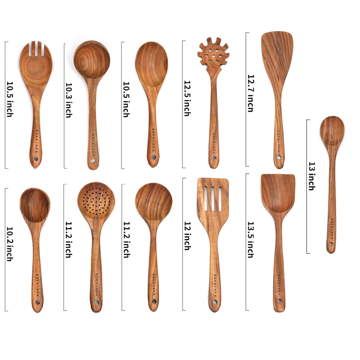 BOKALAKA teak soup spoon ideal for smooth stirring