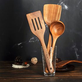 BOKALAKA teak-spaghetti-spoon stirs and serves pasta with ease.