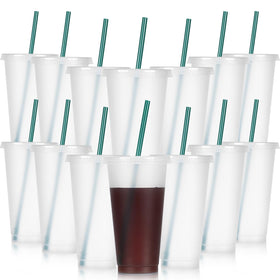 Bokon 24 oz tumbler bulk pack with lids and straws for parties