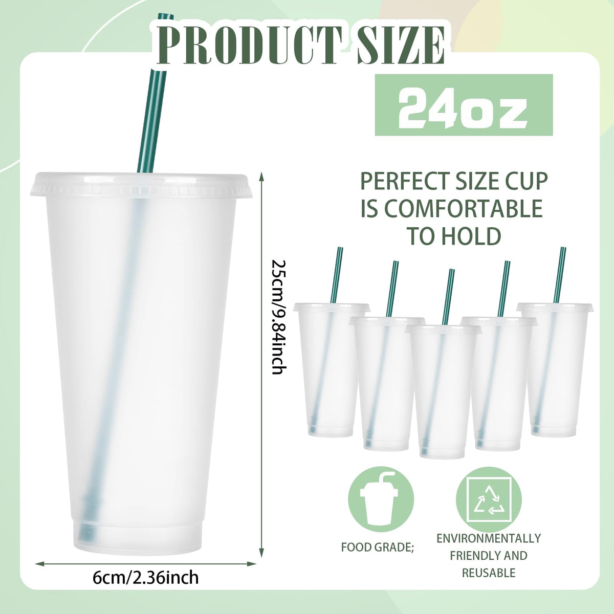 Bokon clear 24 oz plastic tumbler with lid ideal for cold drinks
