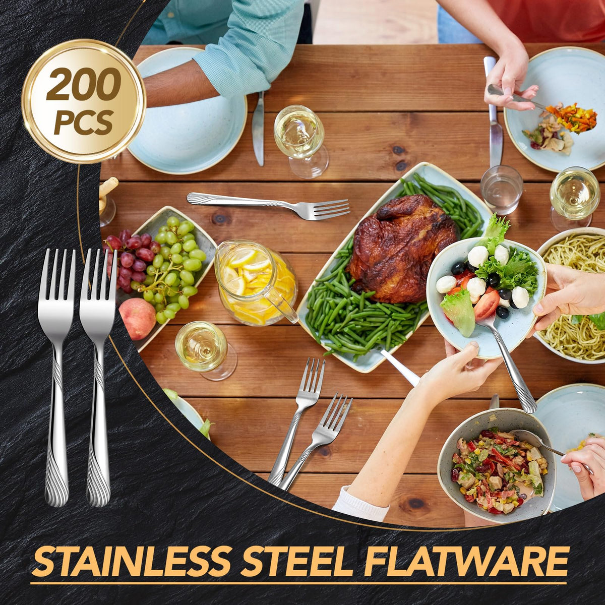 Bokon dishwasher-safe flatware for quick, easy cleanup.
