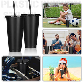 Bokon reusable PP material tumbler in black blends durability with eco-friendly use